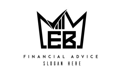 Fototapeta premium EB financial advice creative latter logo