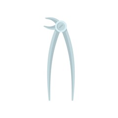 Dentist pliers icon flat isolated vector