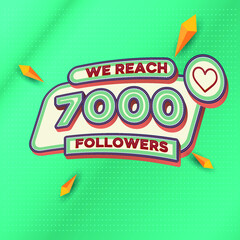 7000 followers square banner modern look
