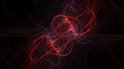 Beautiful Digital Symmetric Fractal - cosmic energy with vibrant flowing lines and soothing pastel colors.