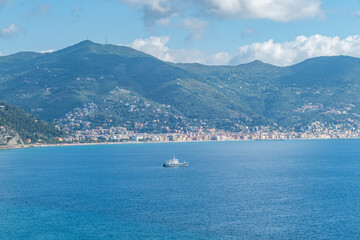 Aerial view of Laigueglia and Alassio