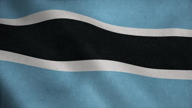 Botswana national flag background. Botswanan flag flying backdrop
