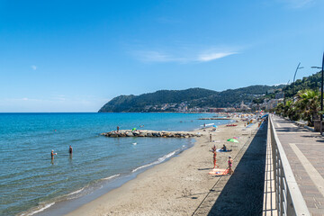 Landscape of Laigueglia with his beautiful beach