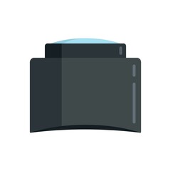 Watch magnifier repair icon flat isolated vector