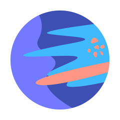 boho minimalist round circle symbol abstract shape icon for t shirt print or poster design.