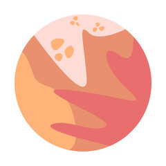 Obraz premium boho minimalist round circle symbol abstract shape icon for t shirt print or poster design.