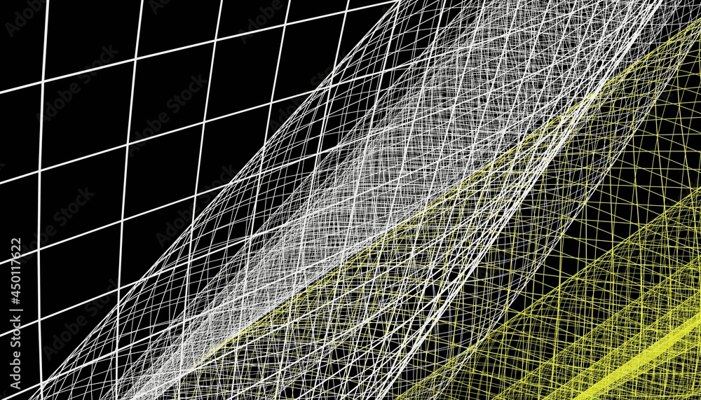 Poster abstract 3d mesh wave background. futuristic technology style. elegant background for business prese
