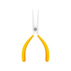 Watch repair pliers icon flat isolated vector