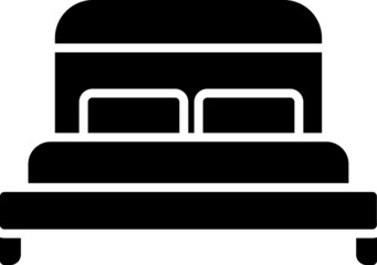 Bed Glyph Vector Icon Design