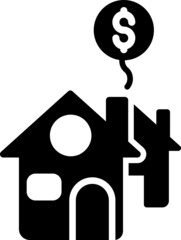 Residential Glyph Vector Icon Design