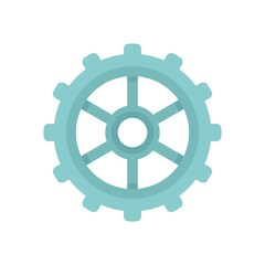 Obraz premium Watch cog wheel icon flat isolated vector