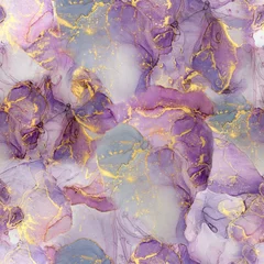 Foto op Aluminium modern abstract art from alcohol ink. beautiful spots of paint with gold dusting. Ideal for printing invitations for weddings or other parties © chikovnaya