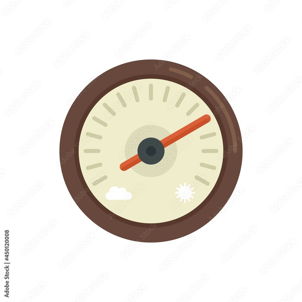 Wall mural atmosphere barometer icon flat isolated vector