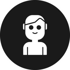 Agent Glyph Inverted Vector Icon Design