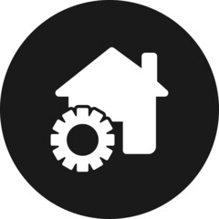 Under Construction Glyph Inverted Vector Icon Design