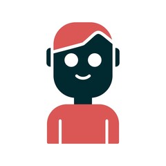 Agent Glyph Two ColorVector Icon Design