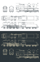 Steam locomotive blueprints