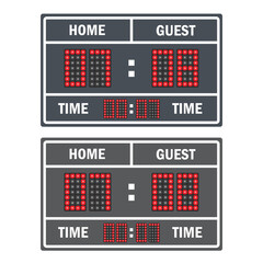 American football vector scoreboard. Sport football, scoreboard american game