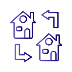 Transfer Gradient Linear Vector Icon Design