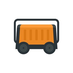 Portable generator icon flat isolated vector