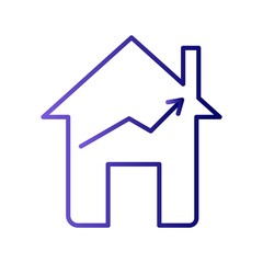 Profit Gradient Linear Vector Icon Design