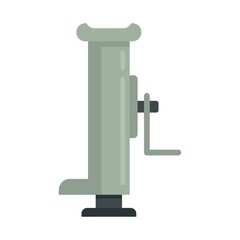 Hydraulic handle jack-screw icon flat isolated vector