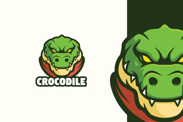 Crocodile Head Logo Mascot Character