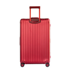 red suitcase isolated on white