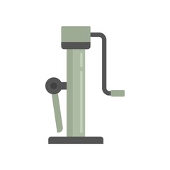 Hoist jack-screw icon flat isolated vector