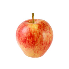 Red yellow fresh apple of the variety Gala isolated on white background