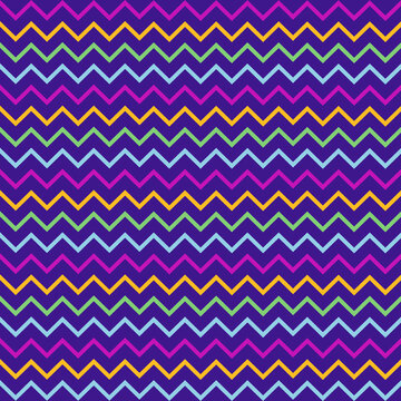 Seamless zig zag repetitive lines colorful texture pattern background illustration for printing clothing, textile, graphic design. © AlemTMA