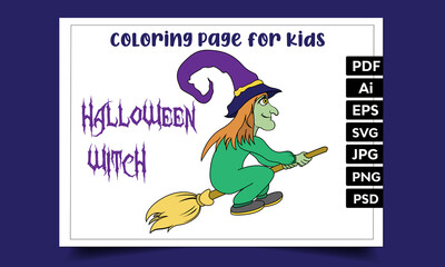 Halloween coloring page for kids