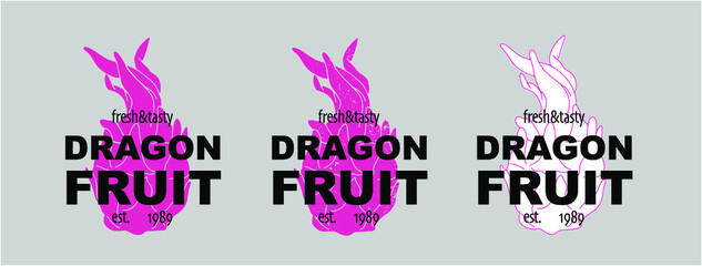 Logo for a farm, organic company or product. Veсtor. Three options on a gray background. you can change the color.