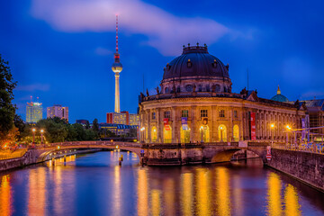 berlin bode museum at  night