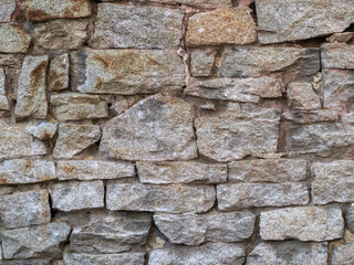 Backgrounds of the old fortress wall. Ancient historic Genoese castle or fortress