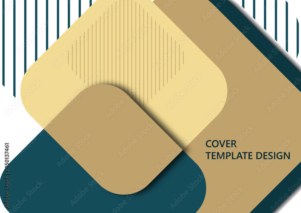 Poster abstract background with geometric shapes. rounded squares and stripes. template for your corporate 