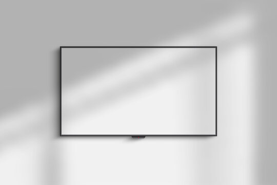 4k tv hanging on the wall