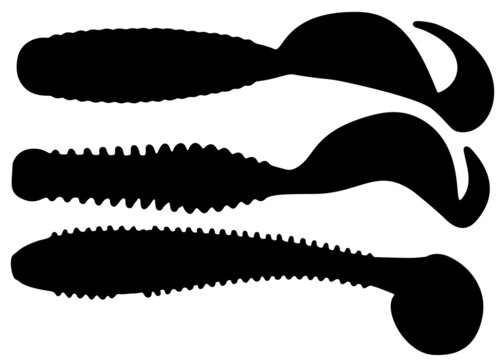 Fishing bait in the form of a fish. Vector image.