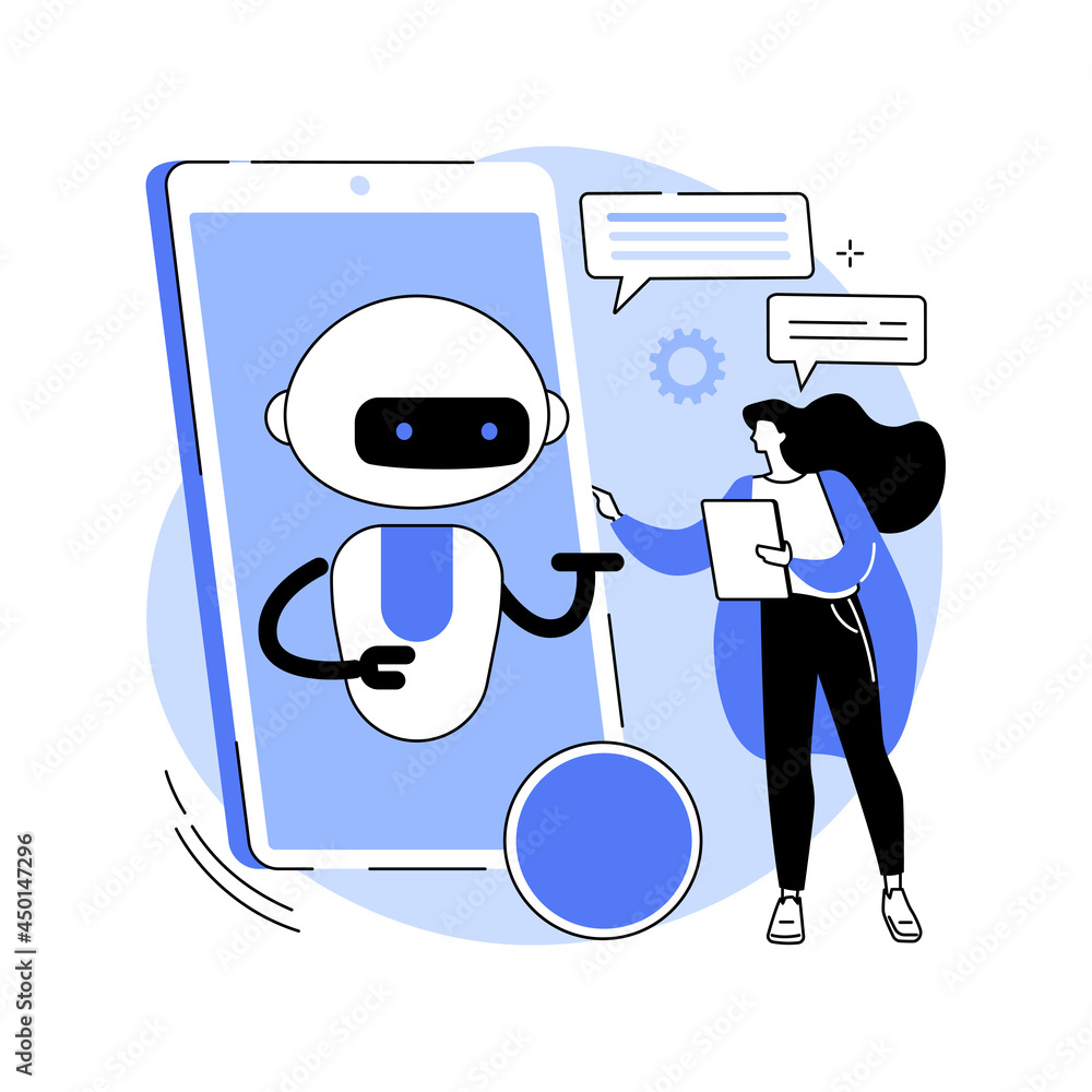Poster natural language processing abstract concept vector illustration.