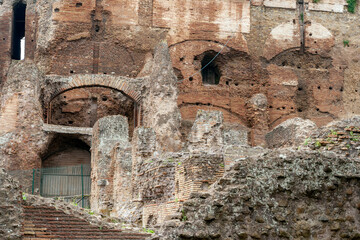 Fototapeta premium The Colosseum on a cloudy summer day in Rome