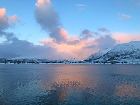 Cloudy sky in Sortland, Norway