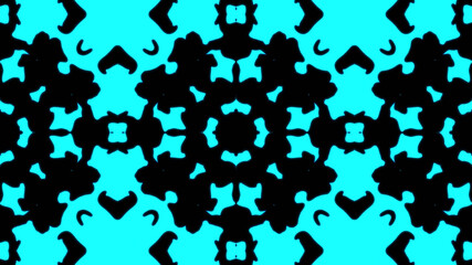 Obraz premium Abstract blue geometric seamless pattern background. Abstract Stripes Kaleidoscope. Psychedelic Colorful Kaleidoscope background. Disco Abstract Background. Kaleidoscope effect