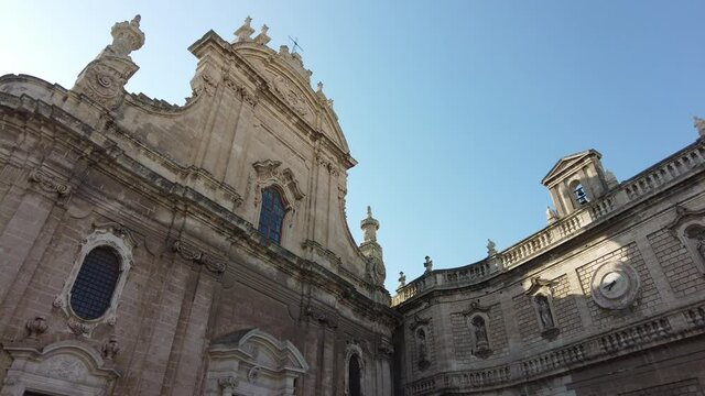 The beautiful Basilica of Maria Santissima della Madia Patrona in Monopoli. Bari Province, Apulia, Italy.