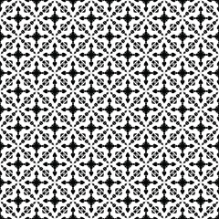 Black and white surface pattern texture. Bw ornamental graphic design. Mosaic ornaments. Pattern template. Vector illustration.