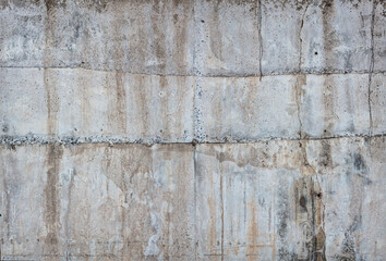 Concrete sunny wall with drips