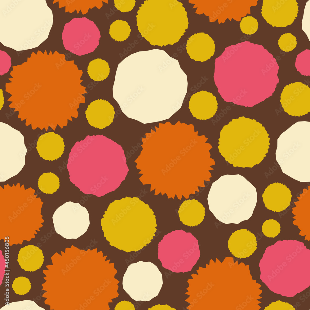 Poster colorful dots vector seamless repeat pattern print background