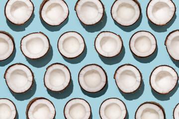 coconuts on a blue background