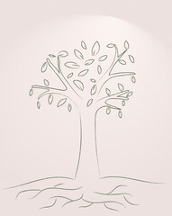 Outlines - Tree Illustration 