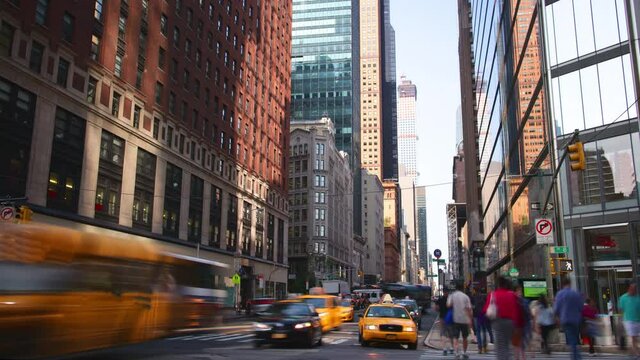 uptown manhattan traffic street 4k timelapse from new york city usa