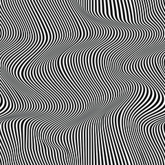 Warped lines. Vector seamless pattern - 450164865